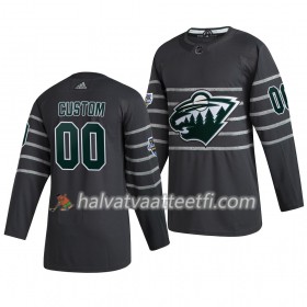 Miesten NHL Minnesota Wild Pelipaita Custom Harmaa 2020 NHL All-Star Adidas Authentic